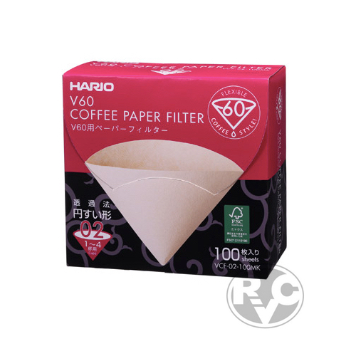 Hario VCF-02-100MK. Бумажный фильтр. 100 шт.