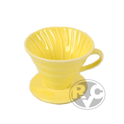 Ябодр-VDC-02-Yel. Воронка керамическая желтая. 1-4 чашки